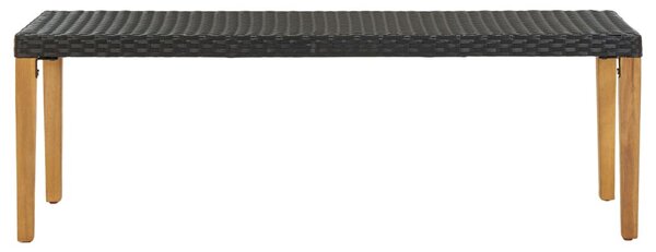 VidaXL fekete polyrattan kerti pad 80 cm
