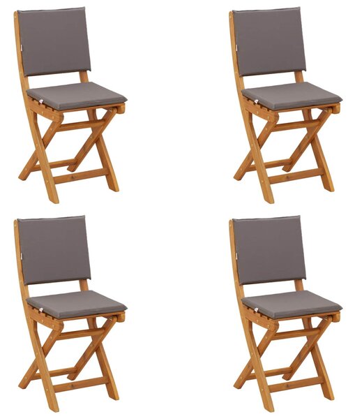 VidaXL Kültéri bistro székek 4 pcs Sötétszürke 38 x 46 x 85 cm