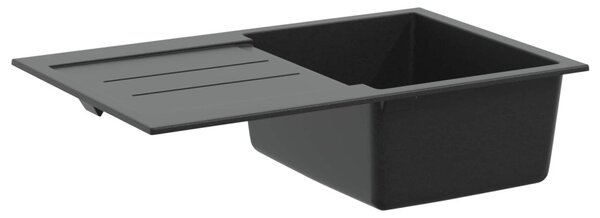 Mosogató Fekete 780 x 500 mm 80% Kvarc és 20% Gyanta