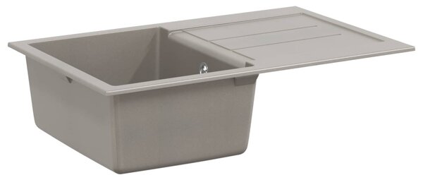 Mosogató Szürke 780 x 500 mm 80% Kvarc és 20% Gyanta