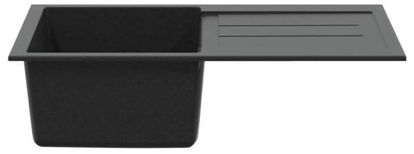 Mosogató Fekete 780 x 500 mm 80% Kvarc és 20% Gyanta