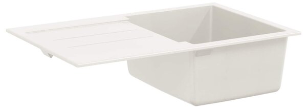 Mosogató Fehér 780 x 500 mm 80% Kvarc és 20% Gyanta