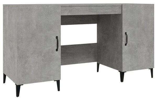 Betonszürke szerelt fa íróasztal 140 x 50 x 75 cm