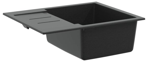 Mosogató Fekete 620 x 500 mm 80% Kvarc és 20% Gyanta