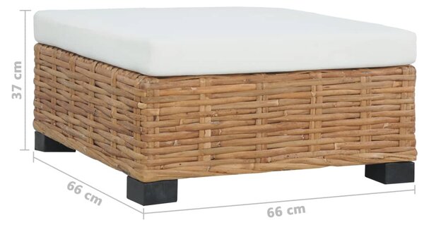 Természetes rattan lábtartó párnával