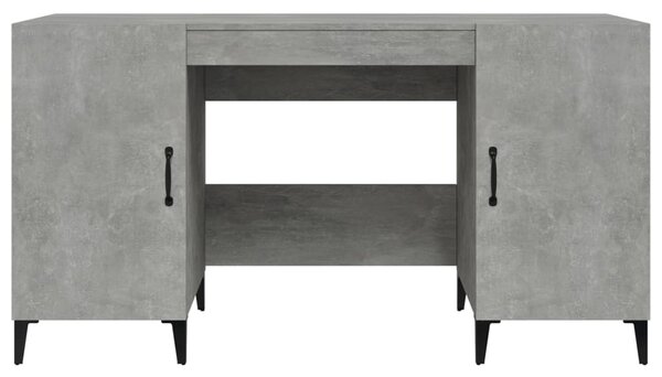 Betonszürke szerelt fa íróasztal 140 x 50 x 75 cm