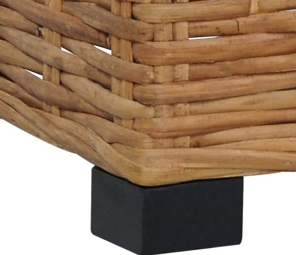 Természetes rattan lábtartó párnával