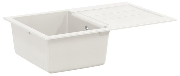 Mosogató Fehér 780 x 500 mm 80% Kvarc és 20% Gyanta