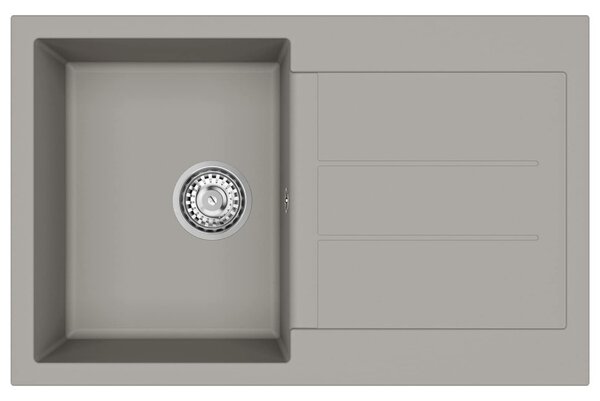 Mosogató Szürke 780 x 500 mm 80% Kvarc és 20% Gyanta