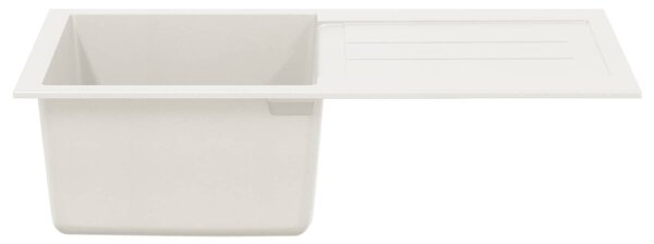 Mosogató Fehér 780 x 500 mm 80% Kvarc és 20% Gyanta