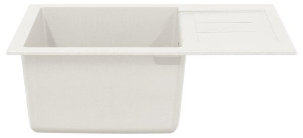 Mosogató Fehér 620 x 500 mm 80% Kvarc és 20% Gyanta
