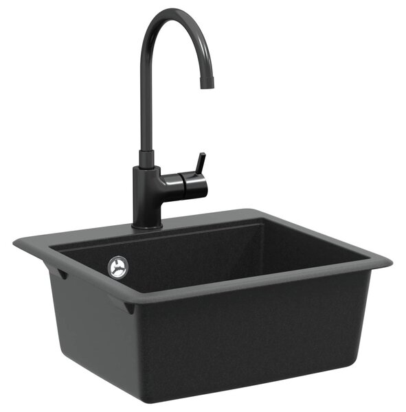 Mosogató Fekete 470 x 440 mm Gránit