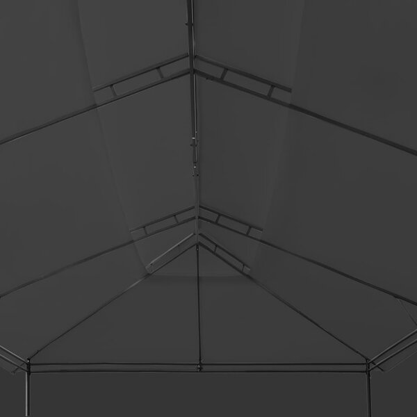 Antracitszürke pavilon függönyökkel 600 x 298 x 270 cm