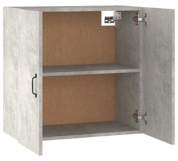Betonszürke szerelt fa faliszekrény 60 x 31 x 60 cm