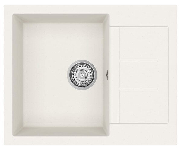 Mosogató Fehér 620 x 500 mm 80% Kvarc és 20% Gyanta