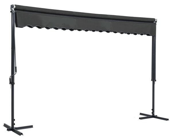 Antracitszürke szabadon álló napellenző 400 x 300 cm