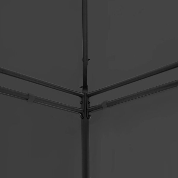Antracitszürke pavilon függönyökkel 600 x 298 x 270 cm