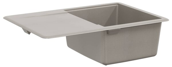 Mosogató Szürke 670 x 460 mm 80% Kvarc és 20% Gyanta