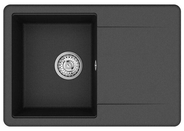 Mosogató Fekete 670 x 460 mm Gránit