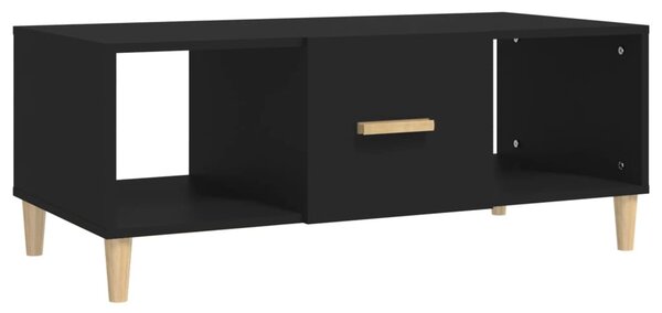 Fekete szerelt fa dohányzóasztal 102 x 50 x 40 cm