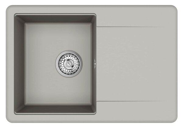 Mosogató Szürke 670 x 460 mm 80% Kvarc és 20% Gyanta