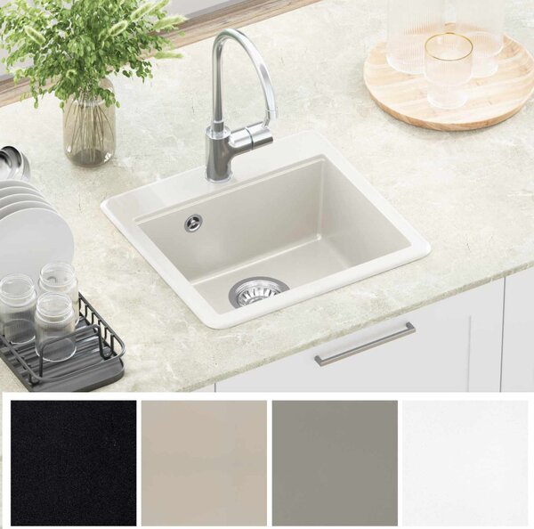 Mosogató Fehér 470 x 440 mm Gránit