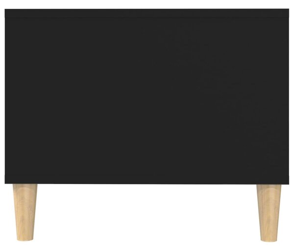 Fekete szerelt fa dohányzóasztal 102 x 50 x 40 cm