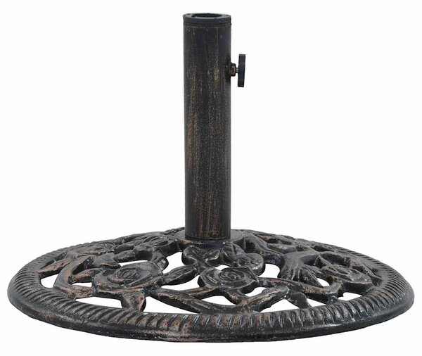 Bronzszínű öntöttvas napernyőtalp 12 kg 48 cm