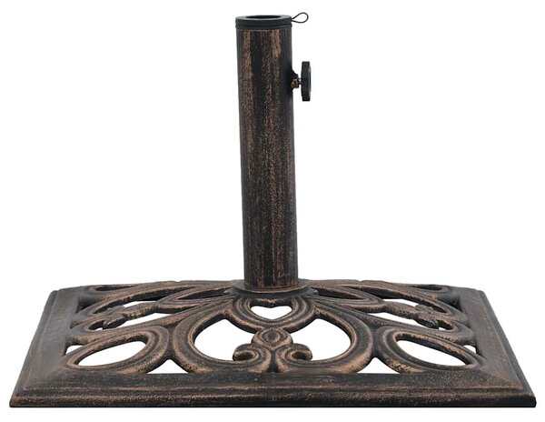 Bronzszínű öntöttvas napernyőtalp 12 kg 49 cm