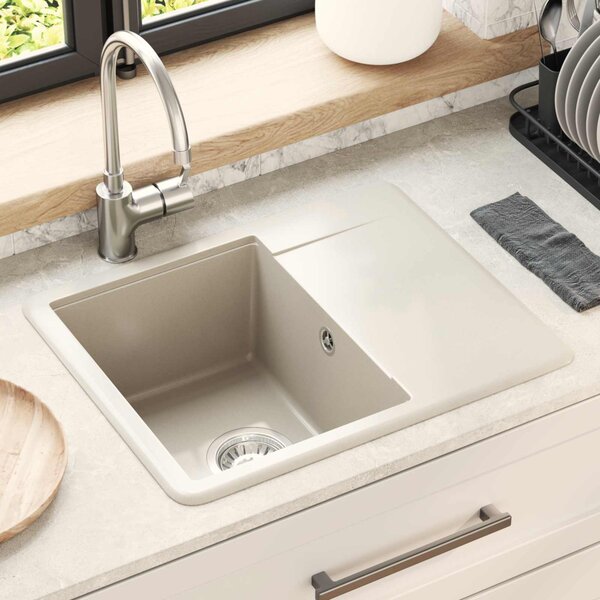 Mosogató Bézs 560 x 460 mm 80% Kvarc és 20% Gyanta