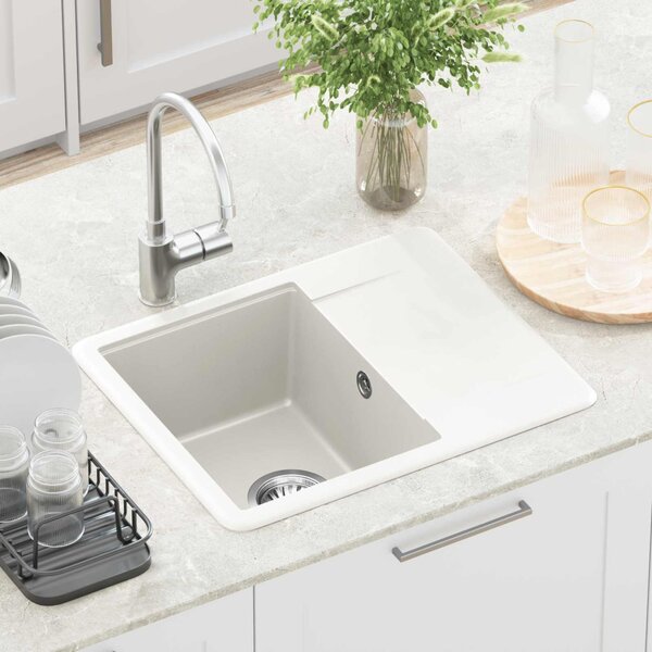 Mosogató Fehér 560 x 460 mm 80% Kvarc és 20% Gyanta