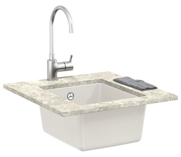 Mosogató Fehér 370 x 460 mm 80% Kvarc és 20% Gyanta