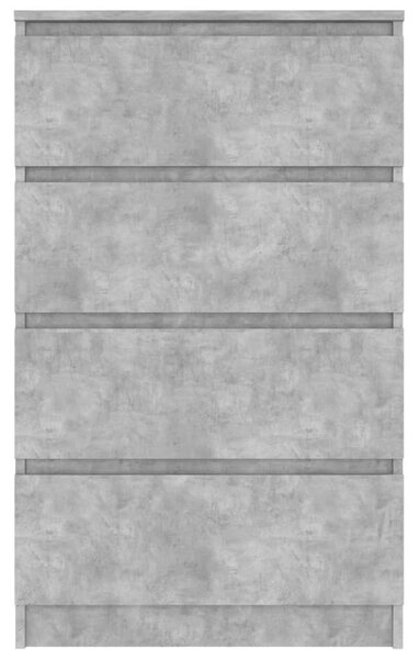 Betonszürke szerelt fa tálalószekrény 60 x 35 x 98,5 cm