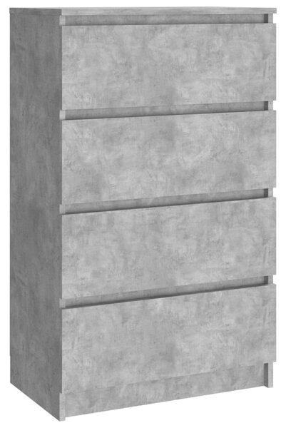 Betonszürke szerelt fa tálalószekrény 60 x 35 x 98,5 cm