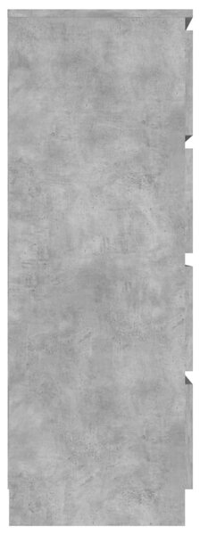 Betonszürke szerelt fa tálalószekrény 60 x 35 x 98,5 cm