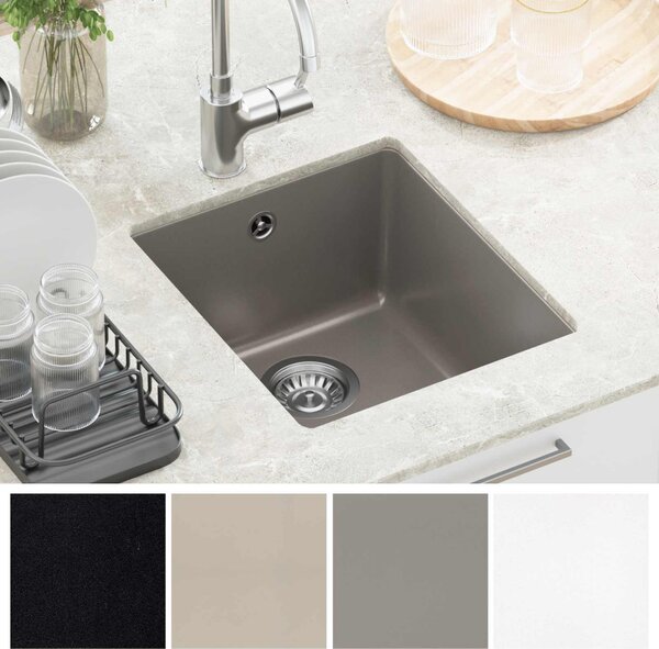 Mosogató Szürke 370 x 460 mm 80% Kvarc és 20% Gyanta