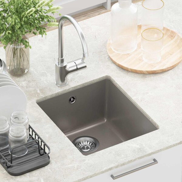 Mosogató Szürke 370 x 460 mm 80% Kvarc és 20% Gyanta