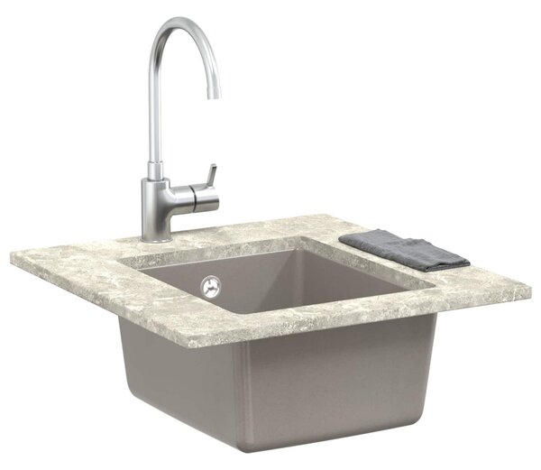 Mosogató Szürke 370 x 460 mm 80% Kvarc és 20% Gyanta