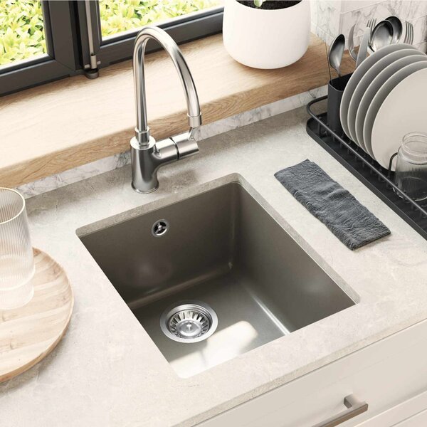 Mosogató Szürke 370 x 460 mm 80% Kvarc és 20% Gyanta