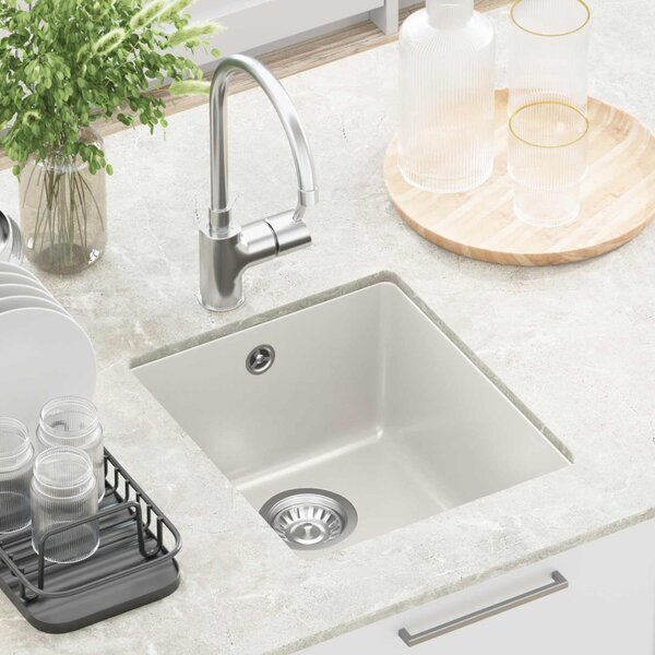 Mosogató Fehér 370 x 460 mm 80% Kvarc és 20% Gyanta