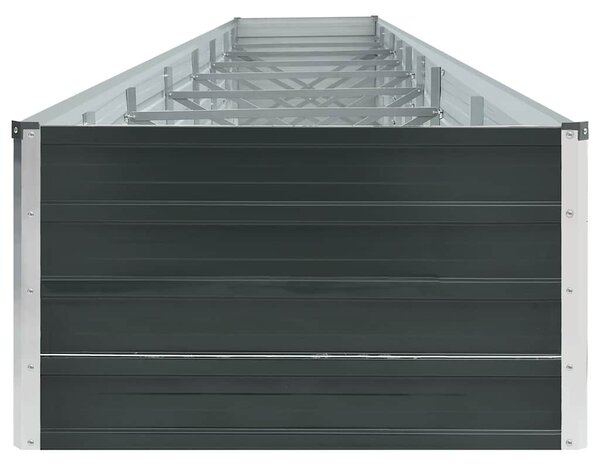 Antracitszürke horganyzott acél kerti magaságyás 600x80x45 cm