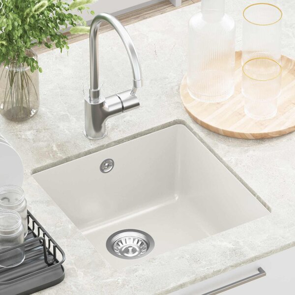 Mosogató Fehér 430 x 460 mm 80% Kvarc és 20% Gyanta