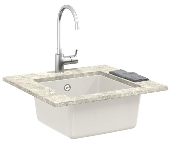 Mosogató Fehér 430 x 460 mm 80% Kvarc és 20% Gyanta