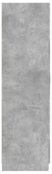 Betonszürke szerelt fa ruhásszekrény 80 x 52 x 180 cm