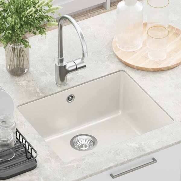 Mosogató Fehér 530 x 460 mm 80% Kvarc és 20% Gyanta