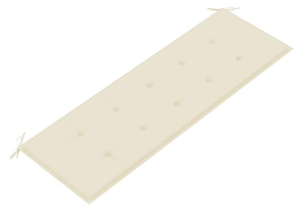 Tömör tíkfa Batavia pad krémszínű párnával 150 cm