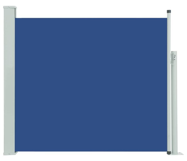 Kék behúzható oldalsó teraszi napellenző 100 x 300 cm