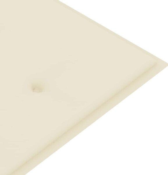 3 személyes tömör eukaliptuszfa kerti pad párnával 150 cm