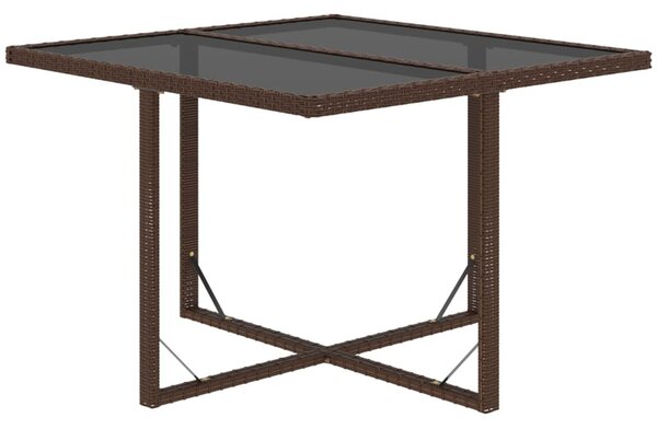 9 részes barna polyrattan kerti étkezőgarnitúra párnákkal