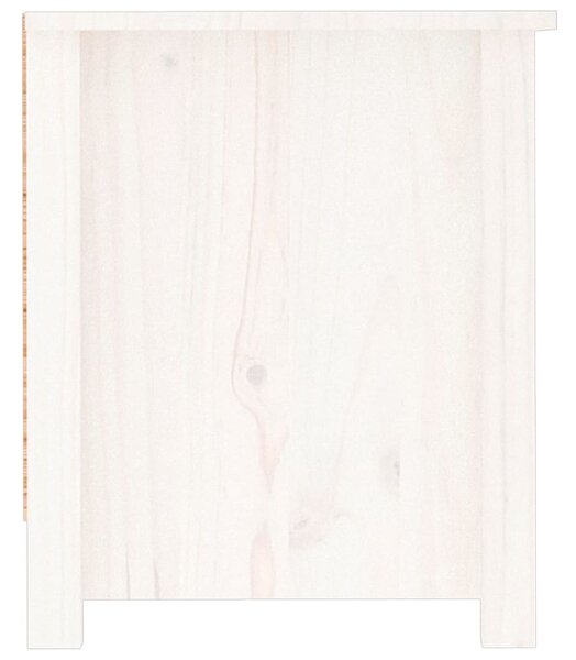 Fehér tömör fenyőfa cipősszekrény 110 x 38 x 45,5 cm